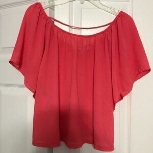 Forever 21 Pink Flowy Short Sleeve Top